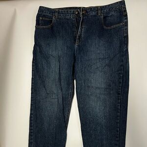 Talbots Women’s Stretch Jeans | Size 16W | Dark Wash Straight Leg